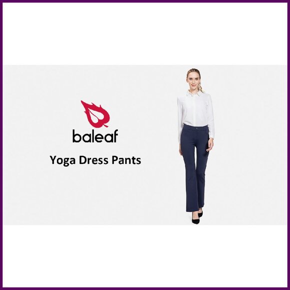 Stretchy Yoga Dress Pants Professional Work Slacks Straight Leg Bootcut - Picture 8 of 8